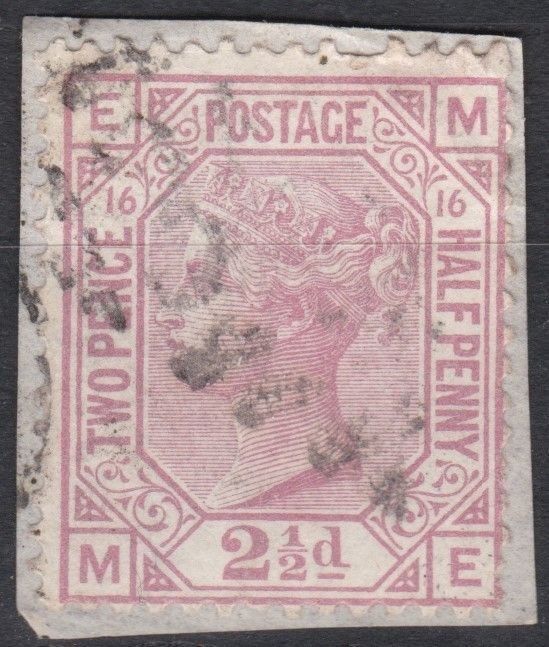 Great Britain Sg141 2.5d Rosy Mauve Pl 15  Used On Piece Irish Pm Cv £85   ME