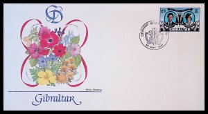 GIBRALTAR Sc#406 Royal Wedding (1981) Fleetwood FDC