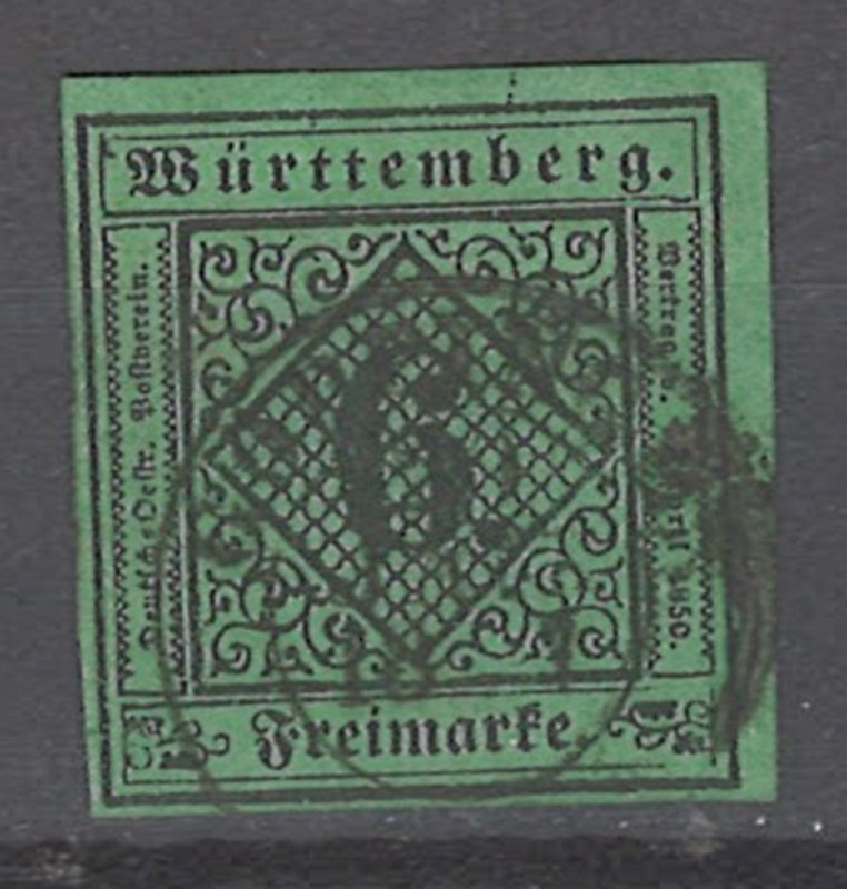 COLLECTION LOT # 2033 WURTTEMBERG  #4 1851 CV=$32.50