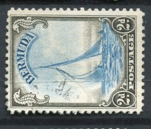 BERMUDA; 1938 early GVI Yacht issue fine used 2d. value