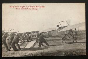 1914 North Bay NY USA RPPC Postcard Early Aviation cover Bleriot Monoplane