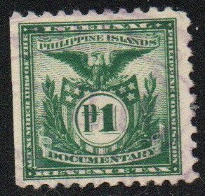 Philippines 1 Peso Documentary stamp Used