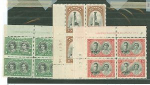 Canada #246-248 Unused Plate Block