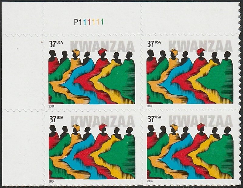 3881 MNH UL PB(4) Kwanzaa - no per item S&H fee