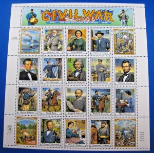 UNITED STATES - 1995  - SCOTT #2975  -  CIVIL WAR SHEET  -  MNH   (jpu44)