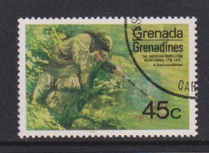 Grenada Grenadines #96 cancelled  1975 American revolution bicentennial  45c