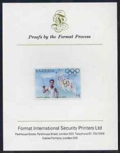 Barbuda 1984 Olympic Games $5 (Flag & Torch) imperf p...