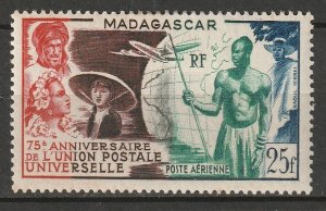 Madagascar 1949 Sc C55 air post MLH*