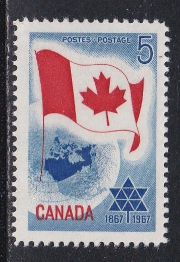 Canada # 453, Canadian Maple Leaf Flag,  NH