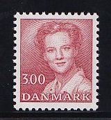 Denmark  #796   MNH  1988   Margrethe II   3k red