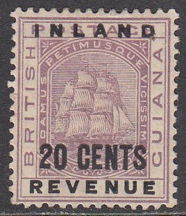 British Guiana 121 MH CV $27.50