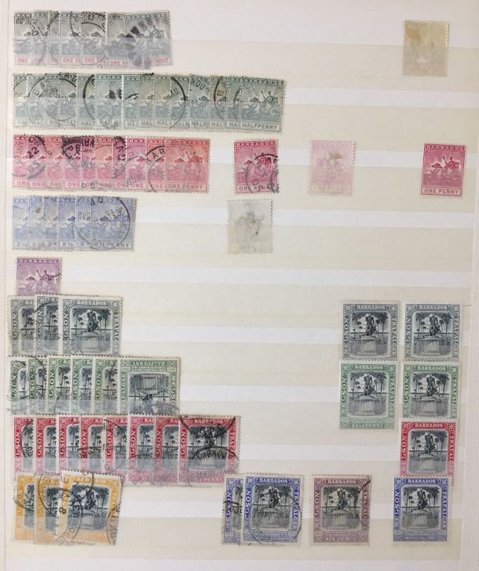 Barbados QV/QE Used MH MNH Stockbook Collection(Aprx 1100) GM3133