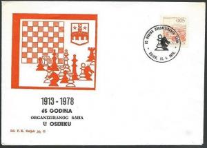 YUGOSLAVIA 1978 CHESS cover with special cancel............................49236