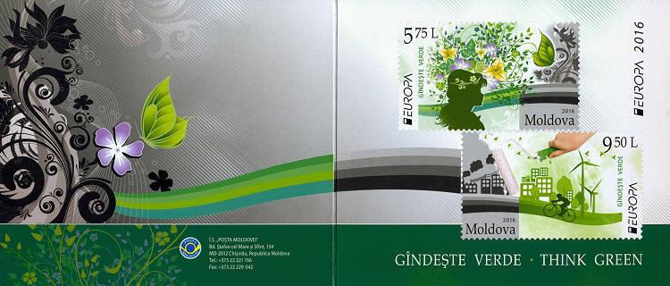 Moldova 2016 CEPT Europa Think Green Booklet