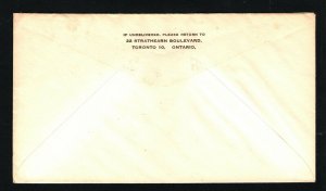 TURKS & CAICOS KGVI Cover Canada Toronto 1954 {samwells-covers} PB220