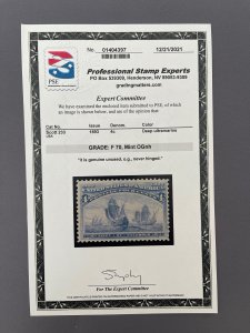 233, Fleet of Columbus, Unused OGNH, PSE Graded See Cert , CV $260.00