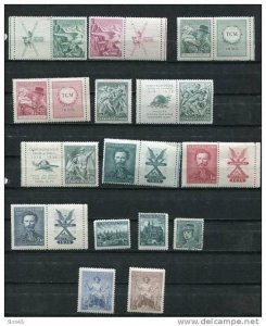 Czechoslovakia 1938 Mi 387-405 MNH/MH Complete Year(-2 Stamps)+Blocks