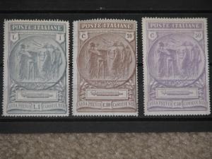 Italy Scott# B17-B19, mint light hinge