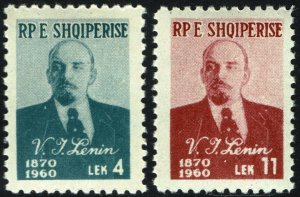 Albania #557-58  MNH - Lenin (1960)