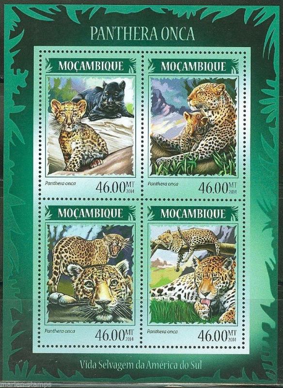 MOZAMBIQUE 2014 JAGUAR SHEET  MINT NH