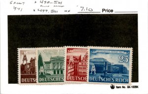 Germany, Postage Stamp, #498-501 Mint Hinged & NH, 1940 Liepzig (AF)