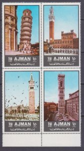 1972 Ajman 2074-2077VB Architecture 4,00 €