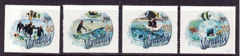 Vanuatu-Sc#945-8-Unused NH set-Underwater Post Office-2008-