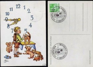 Germany 1951 Bavarian school week Official First Day Postcard & Cachet