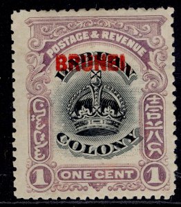 BRUNEI EDVII SG11, 1c black & purple, M MINT. Cat £50.