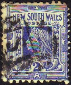 NSW 1899 Sc#103 2d Blue Queen Victoria USED