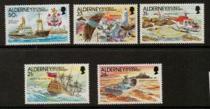 ALDERNEY SGA47/51 1991 AUTOMATION OF THE CASQUTES LIGHTHOUSE MNH 