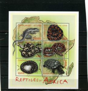 SIERRA LEONE 2001 Sc#2390 FAUNA REPTILES OF AFRICA SHEET OF 6 STAMPS MNH