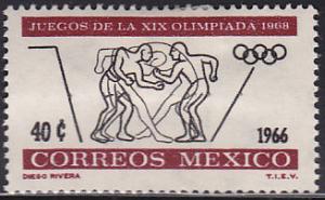 Mexico 975 Olympic Wrestling 1966