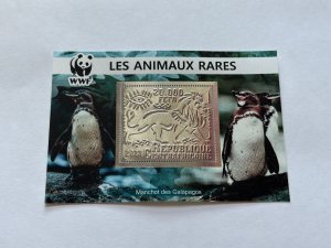 WWF, Fauna, Animals 2023 year 6 blocks Foil. Silver perforated  NEW MNH**