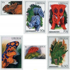 52291 MNH LIBERIA 1999 FAUNA PREHISTORICA