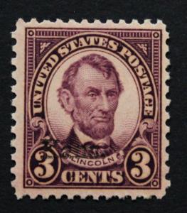 US ERROR  EFO Stamp  Sc# 661 MNH 3¢ KANS. Ovpt. Misaligned and Under Inked