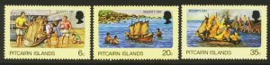 Pitcairn Islands Sc# 174-6 MNH Bounty Day 1978