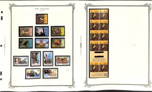 New Zealand Stamp Collection on 15 Scott Specialty Pages, 1996-1997 Mint NH (BW)