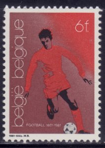 Belgium, 1981, Football Anniversary, #2066, MNH,++