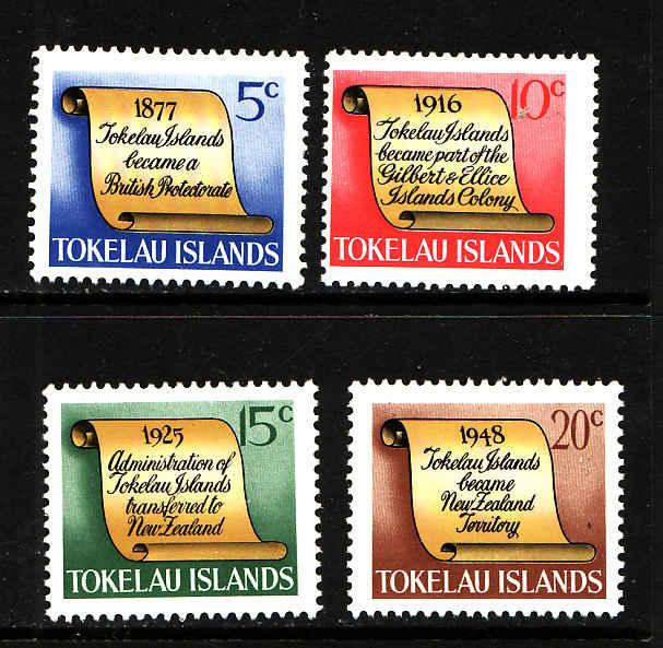 Tokelau-Sc#16-19-Unused NH set-Tokelau History-1969-