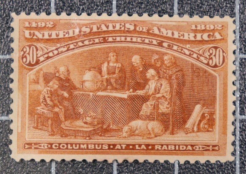 Scott 239 - 30 Cents Columbian - OG MH - Nice Stamp - SCV - $225.00