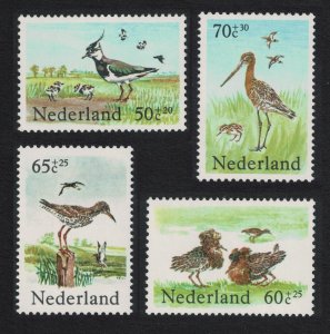 Netherlands Lapwing Redshank Ruff Godwit Pasture Birds 4v 1984 MNH