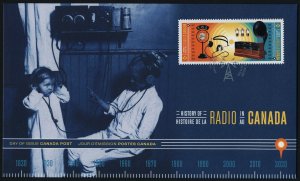 Canada 3244-5 on FDC - 100 Years of Radio in Canada