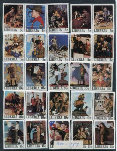 Liberia 1979 Norman Rockwell Boy Scout   Imperf full set in Pairs RARE 6133a