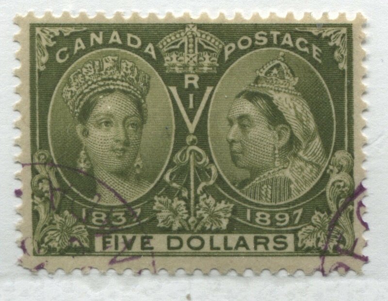 Canada 1897 $5 Jubilee exceptionally nice used