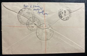 1941 Killara NSW Australia Registered Cover To St James Canada Sc#183