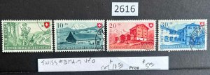 $1 World MNH Stamps (2616)  Switzerland B174-177 CTO, see image