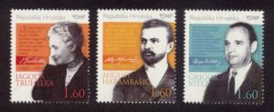 Croatia Sc# 798-800 MNH Famous Croats