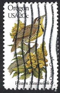 United States #1989 20¢ State Birds & Flowers - Oregon (1982). Used.