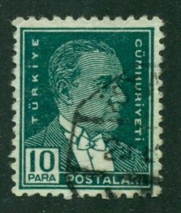 Turkey 1931 #737 U SCV(2024) = $0.30